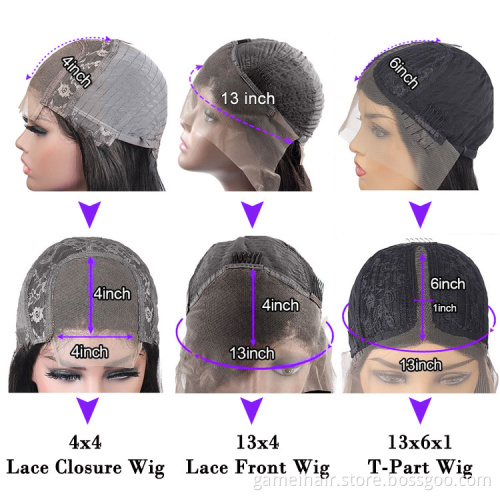 Virgin Mongolian Human Hair Transparent Lace Frontal Wig Pre Plucked Kinky Curly Full HD Swiss Lace Closure Wig For Black Women